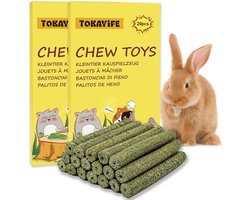 Kauwspeeltje voor konijnen en knaagdieren - Hooi sticks (40 stuks)