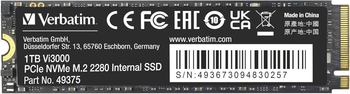 1TB PCIe NVMe M.2 SSD