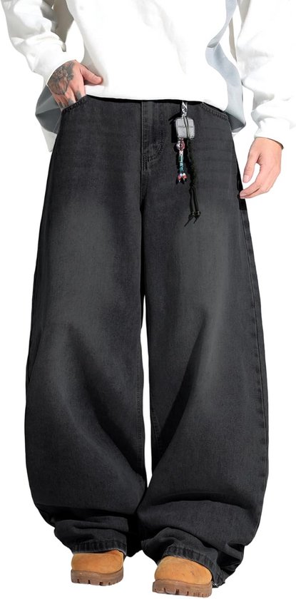 Baggy Brede Pijpen Jeans Streetwear Stijl Mannen Y2K Denim Broek