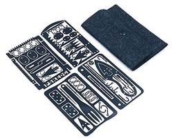 Multitoolkaart voor Overleving - Handgemaakte RVS Survival Tool voor Vissen, Kamperen, Wandelen en Jagen
