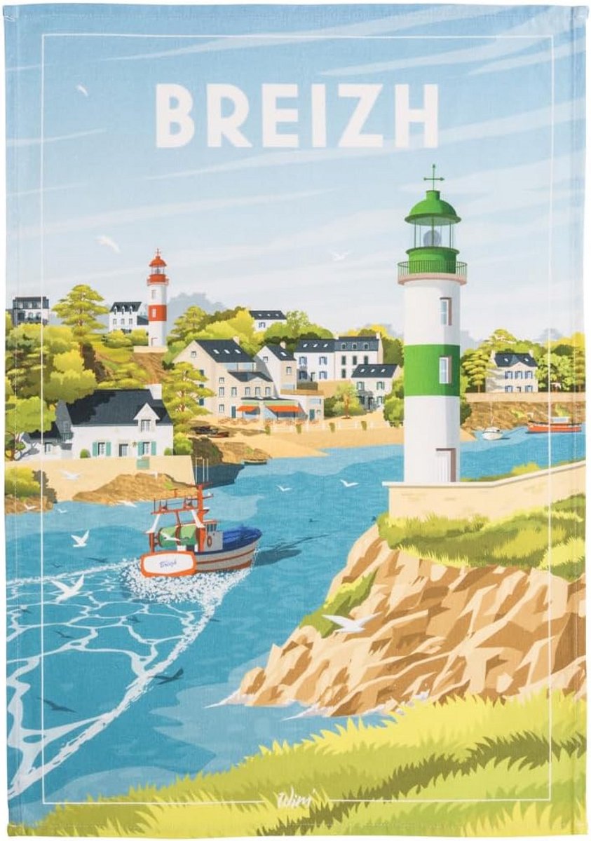 Theedoek Katoen Geprint - Franse Regio Thema