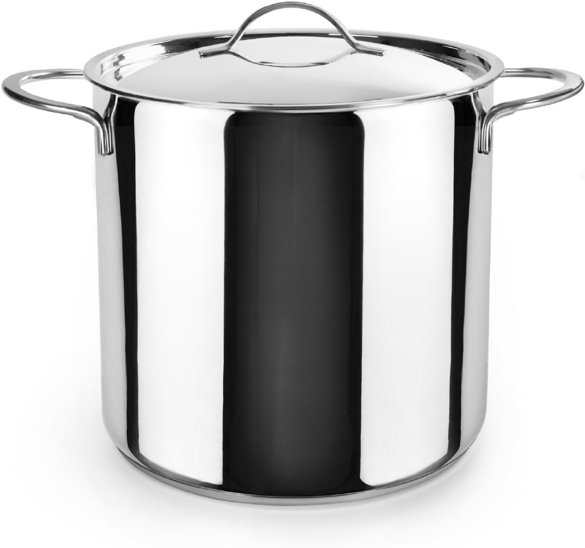 Extra hoge kookpan met deksel 18 cm van roestvrij staal - Geschikt voor inductie