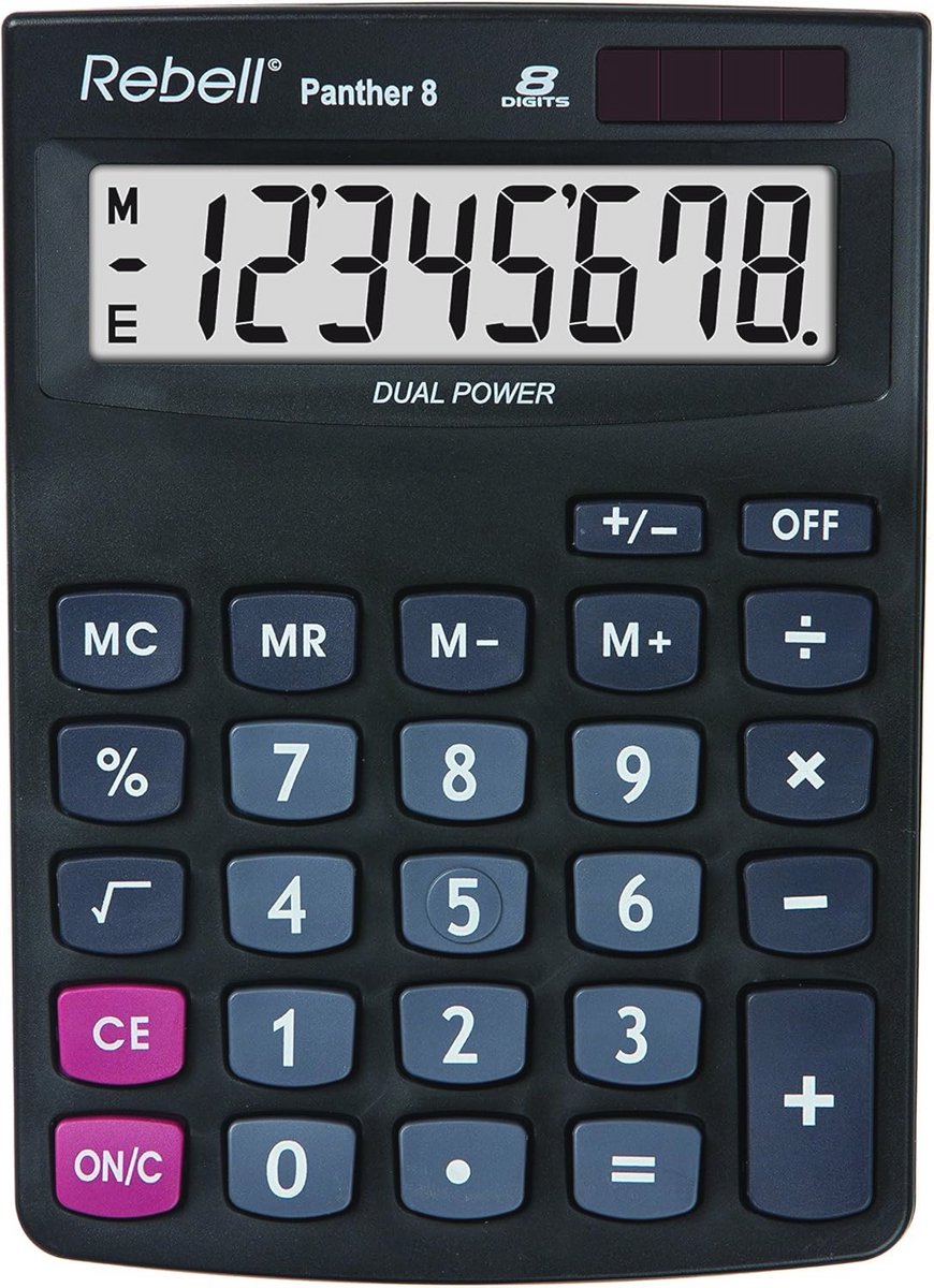 Rekenmachine Zwart - RE-PANTHER 8