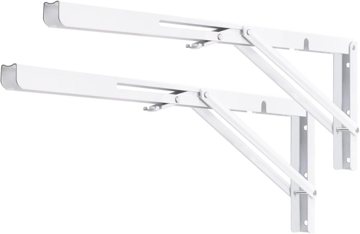 Inklapbare Plankbeugels 51 cm - Zwaar Belastbare L-Beugel voor Werkbank en Tafels - Set van 2