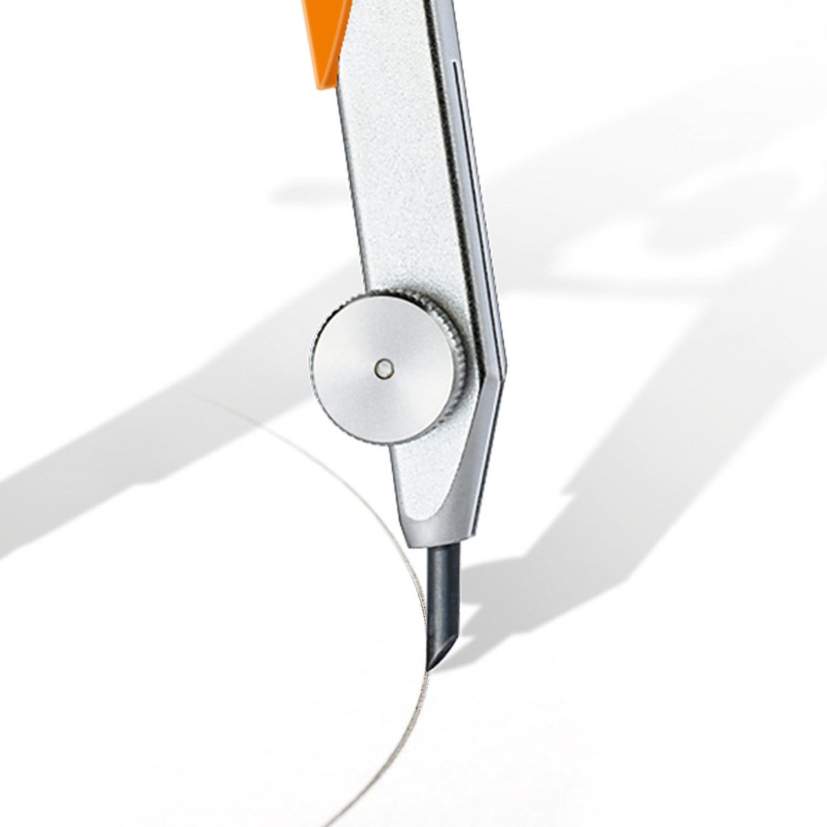 Comfort Geometriepasser met Etui - Neon Geel-Oranje
