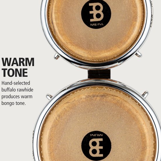 Meinl Percussion Bongos Journey Series - 2 handdrums met 6,5 en 7,5 inch - inclusief stemsleutel - ABS kunststof, Geel (HB50IY