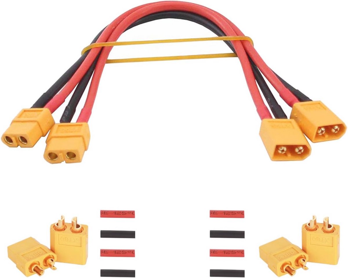 XT60 Stekker naar Bus Verlengkabel met 30 cm 14AWG Siliconen Draad voor RC Modellen