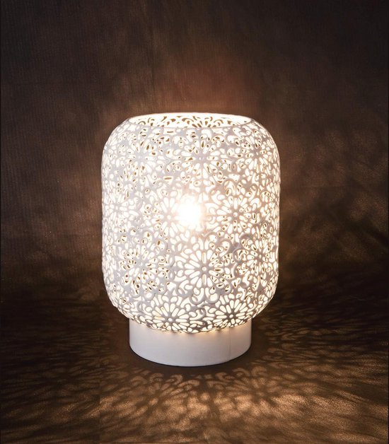 Nachtlampje metaal 40 Watt wit - Ø 15 x H 20 cm — afbeelding 4