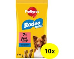 Pedigree Hondensnacks - Rodeo Duo's - Rund & Kaas - 10x7 stuks