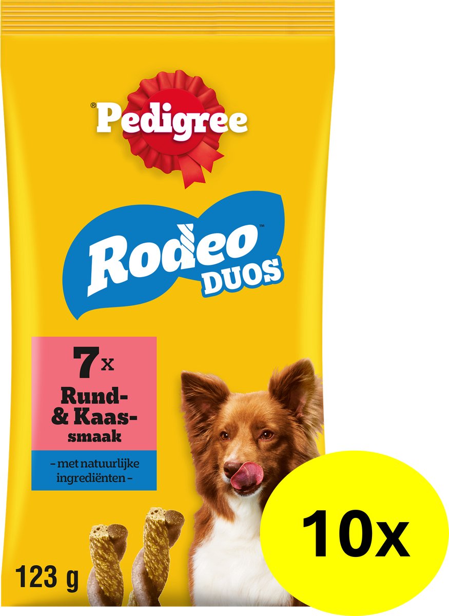 10x Pedigree Rodeo Kauwsticks Duo Hondensnacks Rund&Kaas 123 gr
