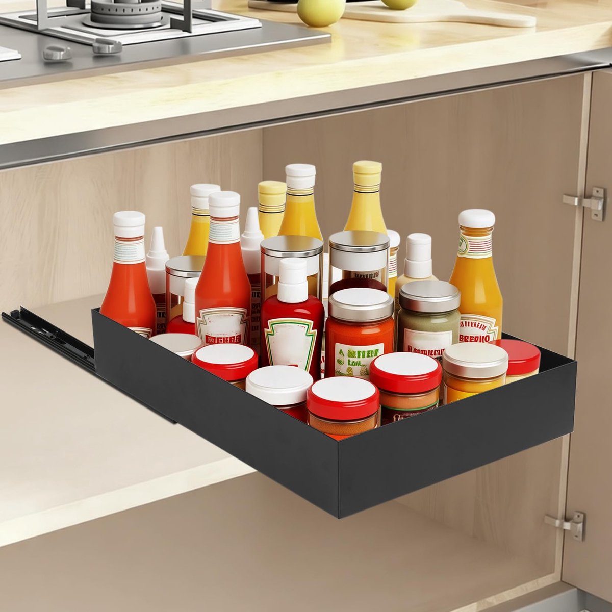 Unyqoos® Uittrekbare telescooplade voor keuken en badkamer zonder boren nodig