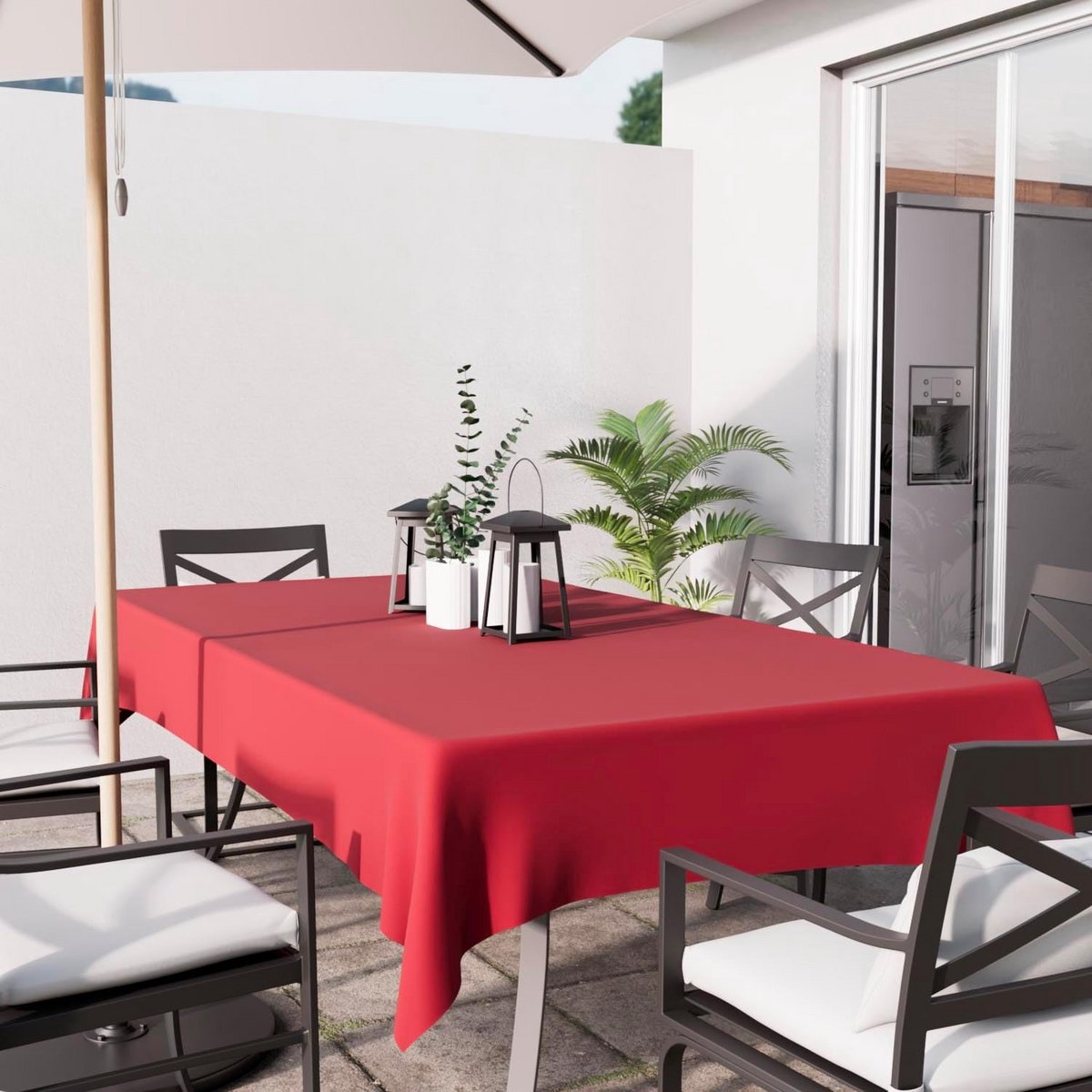 Rechthoekig Waterdicht Tafelkleed 160x270 cm in Rood - Perfect tegen Vlekken