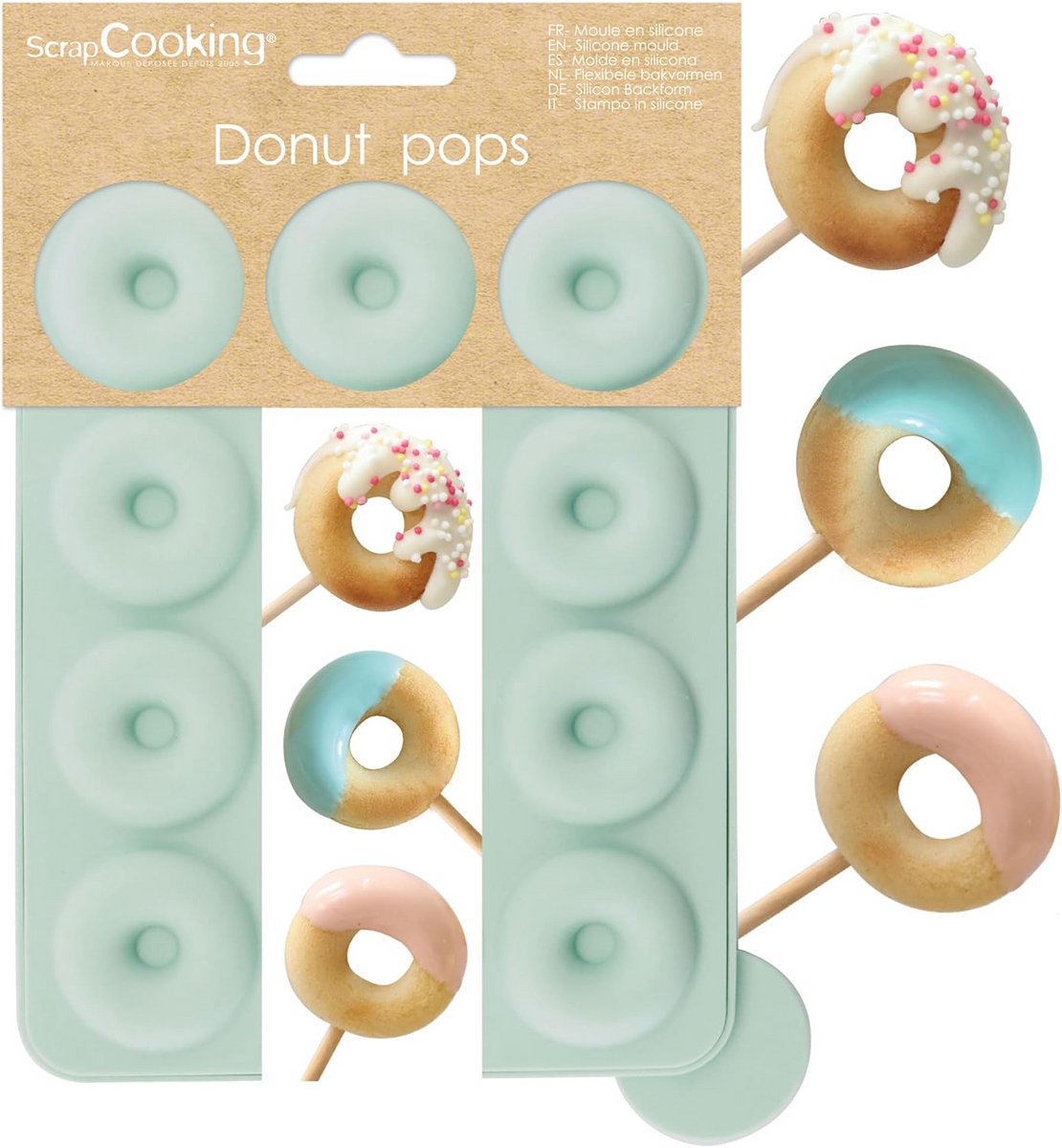 Siliconen Bakvorm voor Cake Pops en Donuts – Flexibele Antiaanbakvorm