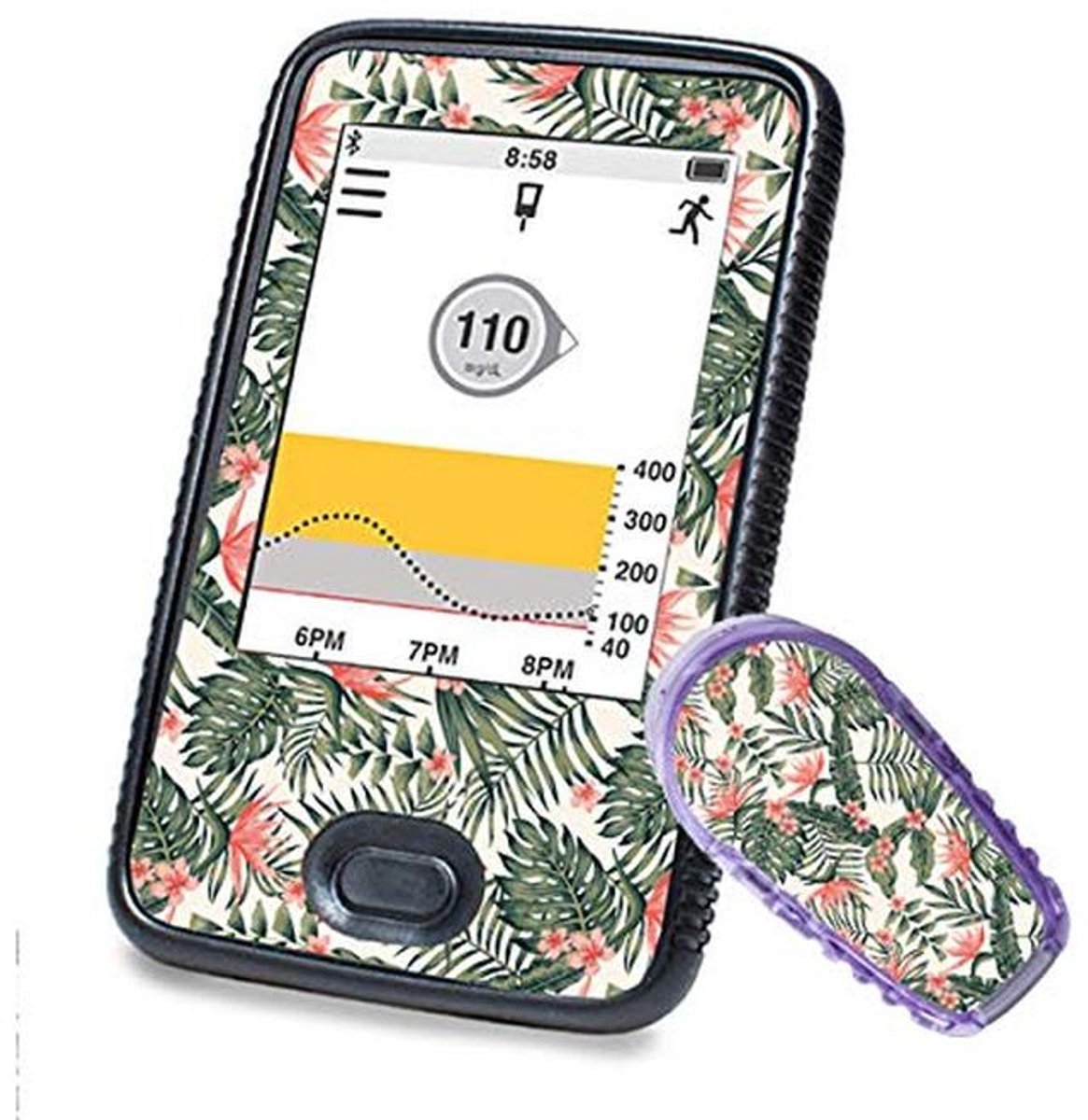 Tropische sticker voor Dexcom G6 (ontvanger + zender)