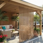 Kokos buitengordijn 150x210 cm - natuurlijk gordijn van kokosvezel voor terras & veranda
