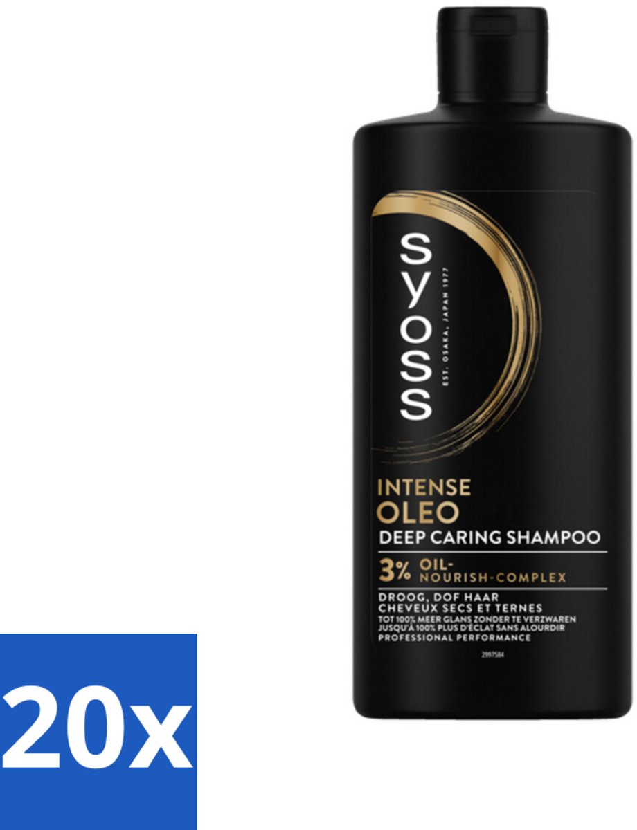 20 x SYOSS - Oleo - Shampoo - Langdurige Styling - 440ml - Voeding Haar - Herstel Haar - Droog Haar - Beschadigd Haar - Intensief Haar