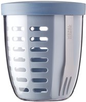 Mepal - Ellipse fruit & veggie pot - 600 ml - Incl. vorkje - Nordic blue