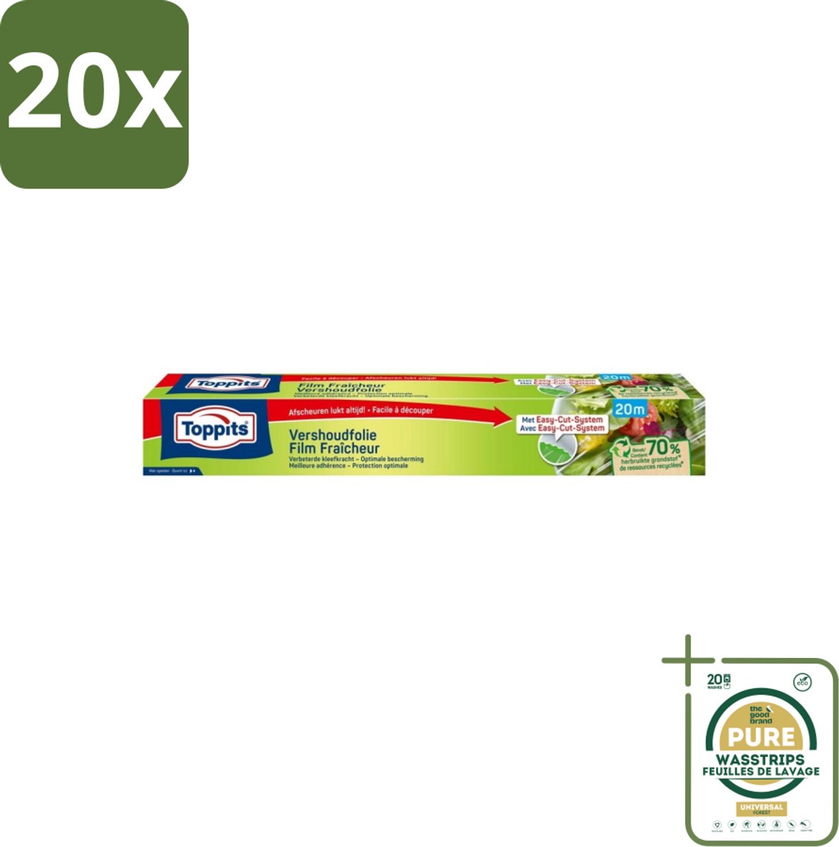 20 x Toppits – Vershoudfolie – 32,5 cm × 20 m - Grootverpakking - Koffiezetapparaat