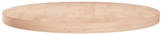 vidaXL Plateau de table rond Ø70x4 cm eikenhout massif non traité