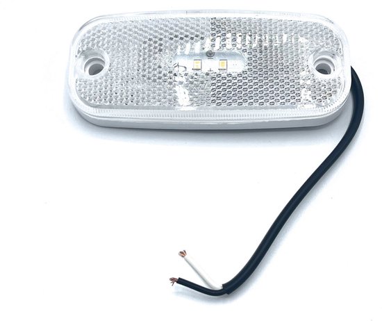 Feu de balisage LED blanc 111x46x16mm 12-24V (H/H 90mm)