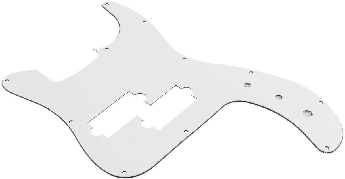 Slagplaat voor 3/4 P-stijl basgitaar wit Fazley 10659