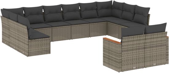 vidaXL-12-delige-Loungeset-met-kussens-poly-rattan-grijs