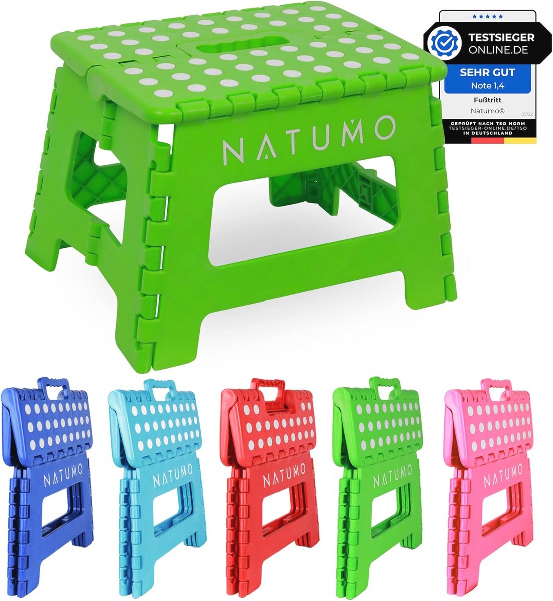 Opstapkrukje voor kinderen - Licht, Vouwbaar, Antislip - Ideaal voor Badkamer, Keuken & Tuin (22 cm)