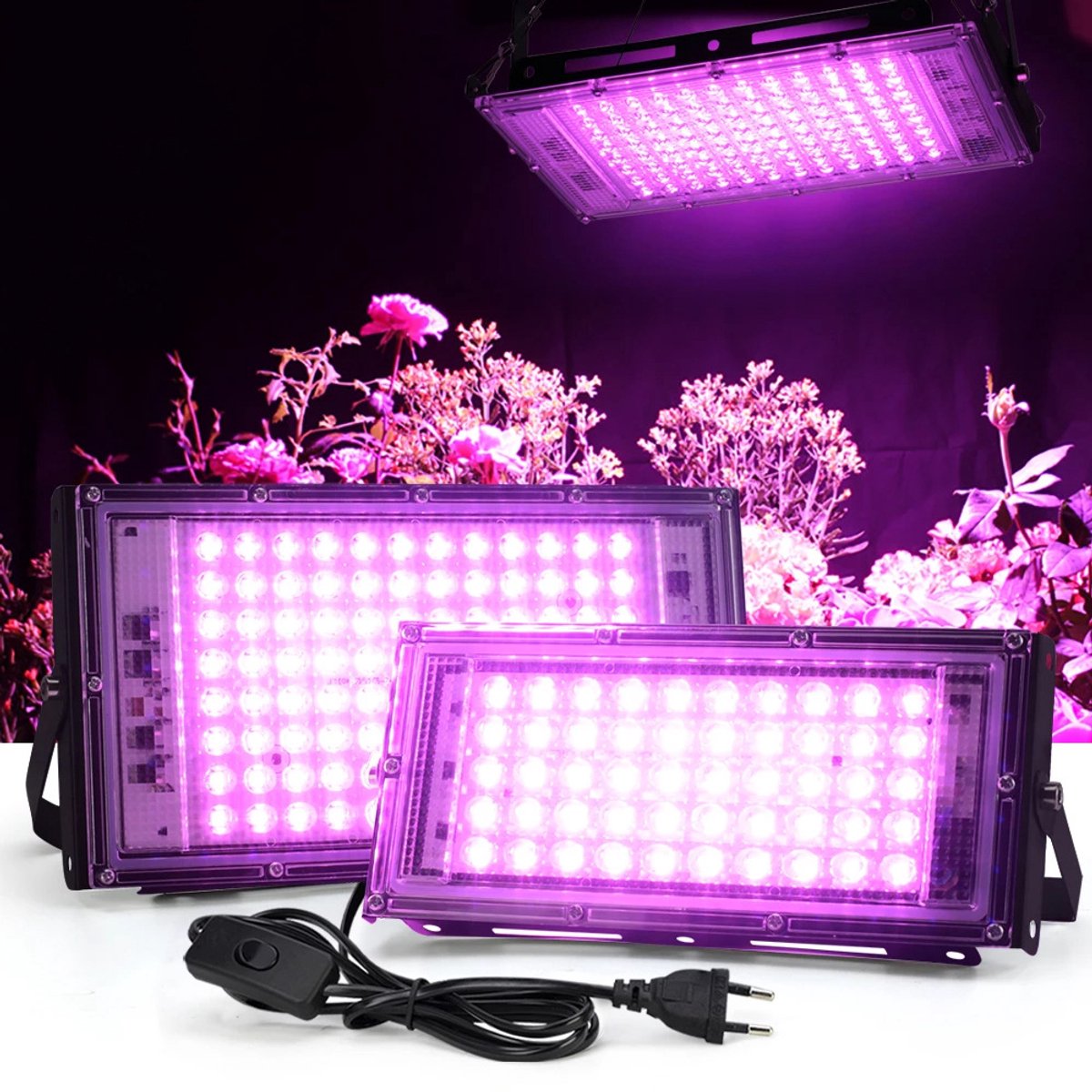 Groeilamp voor Binnenplanten - Plantengroeilamp - Kweek en plantverlichting - Volledig spectrum voor plantenondersteuning - 500W groeilamp