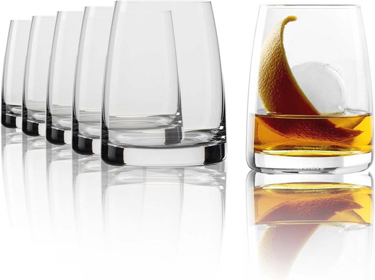 Elegante Kristallen Whiskyglazen Set van 6 – Vaatwasser- en Schokbestendig – 325ml