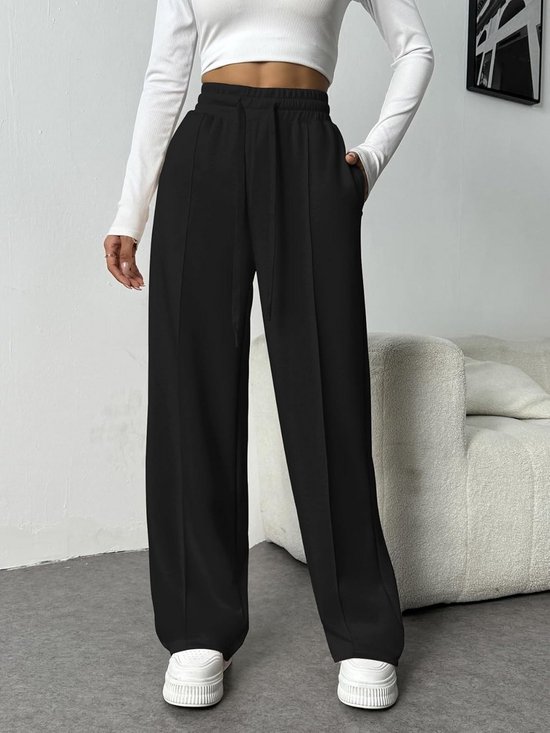 Hoge Taille Joggingbroek Dames - Sportbroek met Wijde Pijpen en Elastische Band — afbeelding 4