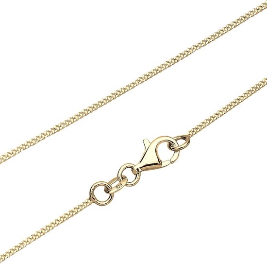 Schakelcollier 5 mm zonder hanger - Gerhodineerd zilver met zirkonia - Lengte verstelbaar 42-45 cm