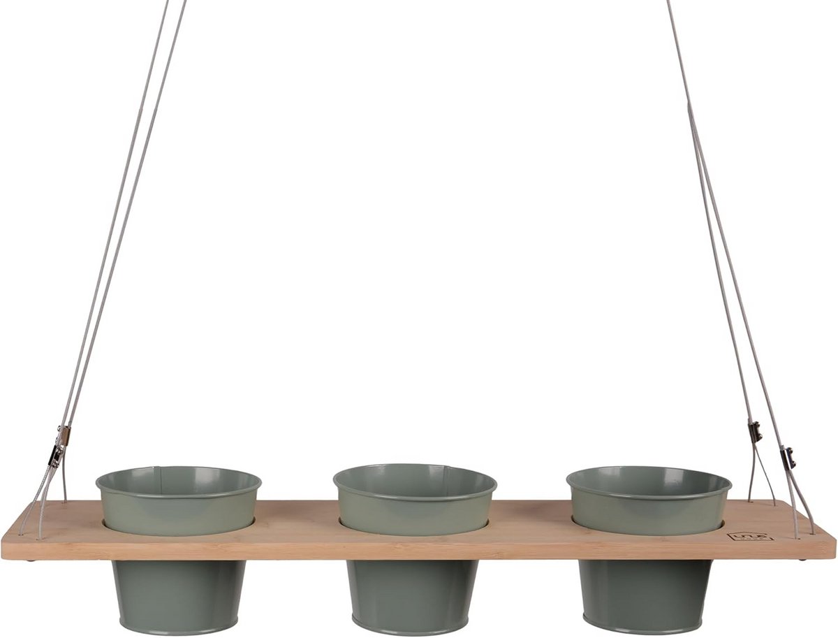 Hangend Kruidenrek van Bamboe voor Binnen en Buiten, 60 cm Breed