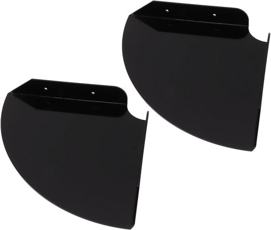 2 Stuks Zwevende Hoekplanken, Wandmontage Kwartronde Hangende Hoekplanken, 3 X 21 X 21 Cm Acryl Hoekwandplank Voor Woonkamer Verzamelobjecten Display( Wit