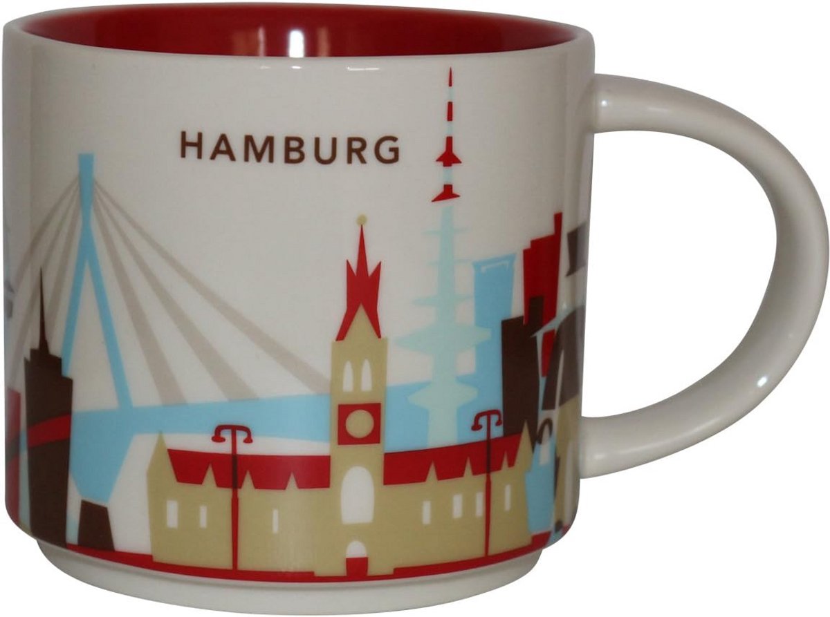 Koffiemok Stad Hamburg Porselein Groene Theemok 415 ml