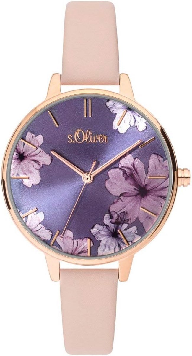 Dames Analoge Quartz Horloge met RVS Band en Bloemendial