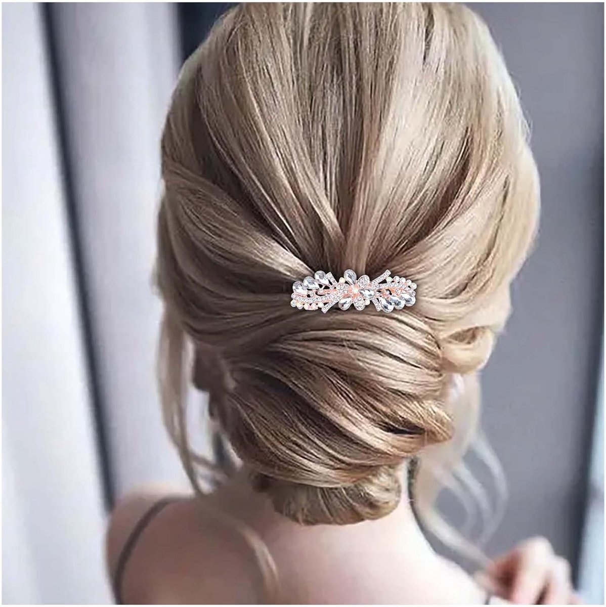 Luxe Vintage Strass Haarclip met Kristal voor Dames en Meisjes