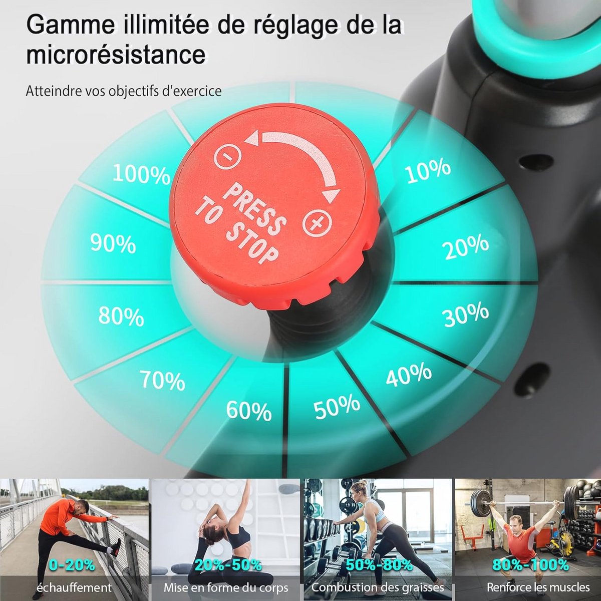 Hometrainer Verstelbare Magnetische Weerstand met Digitale - afbeelding 2