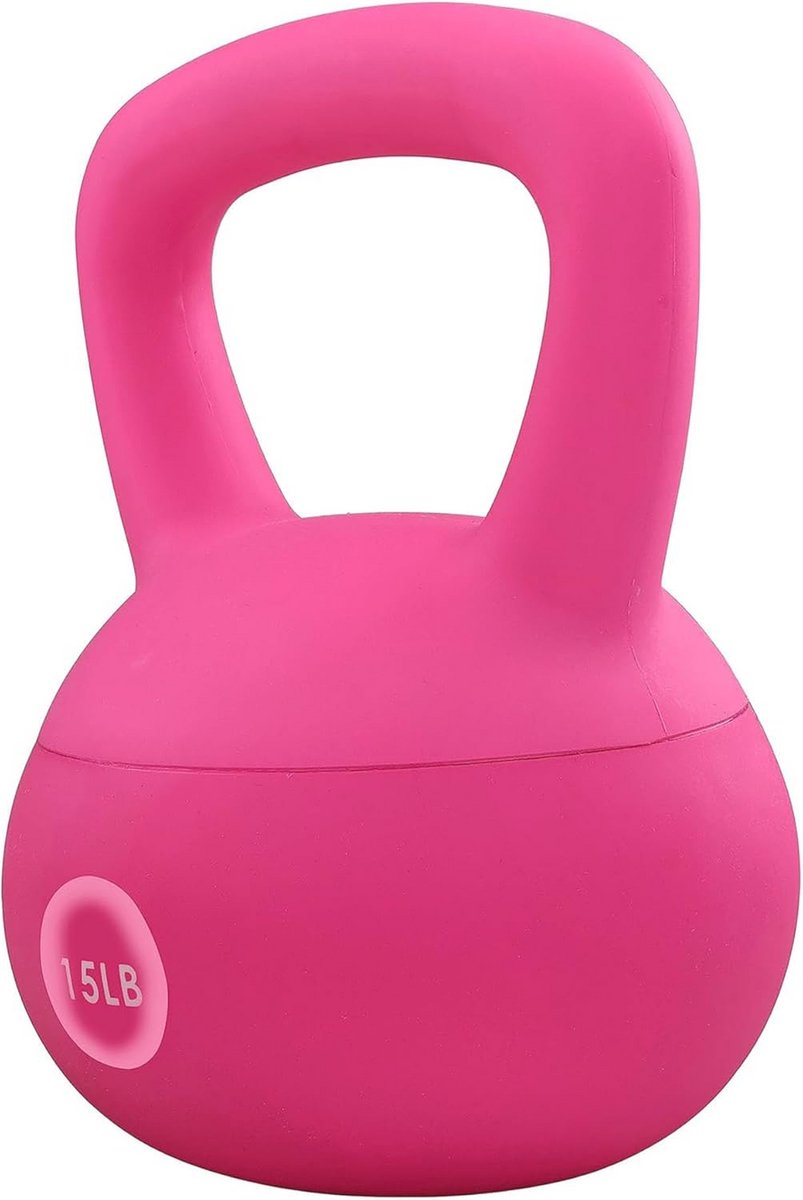 Zachte Kettlebells - Zee en Ijzer Zand Gevulde Gewichten voor Dames en Heren - Kleurgecodeerde Vinyl Kettlebells, Meerdere Maten