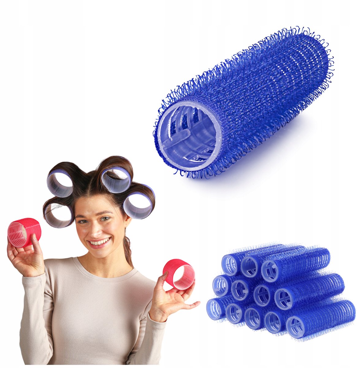Poniks Haarrollers Ronde Randen - Voor Krullen en Volume - 12 stuks 16mm