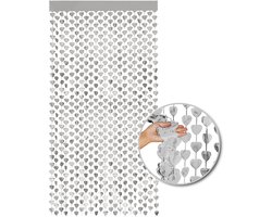LUQ – Foliegordijn Hartjes – Zilver – Luxe Romantische Valentijn Decoratie – Valentine Versiering – Franjes Gordijn