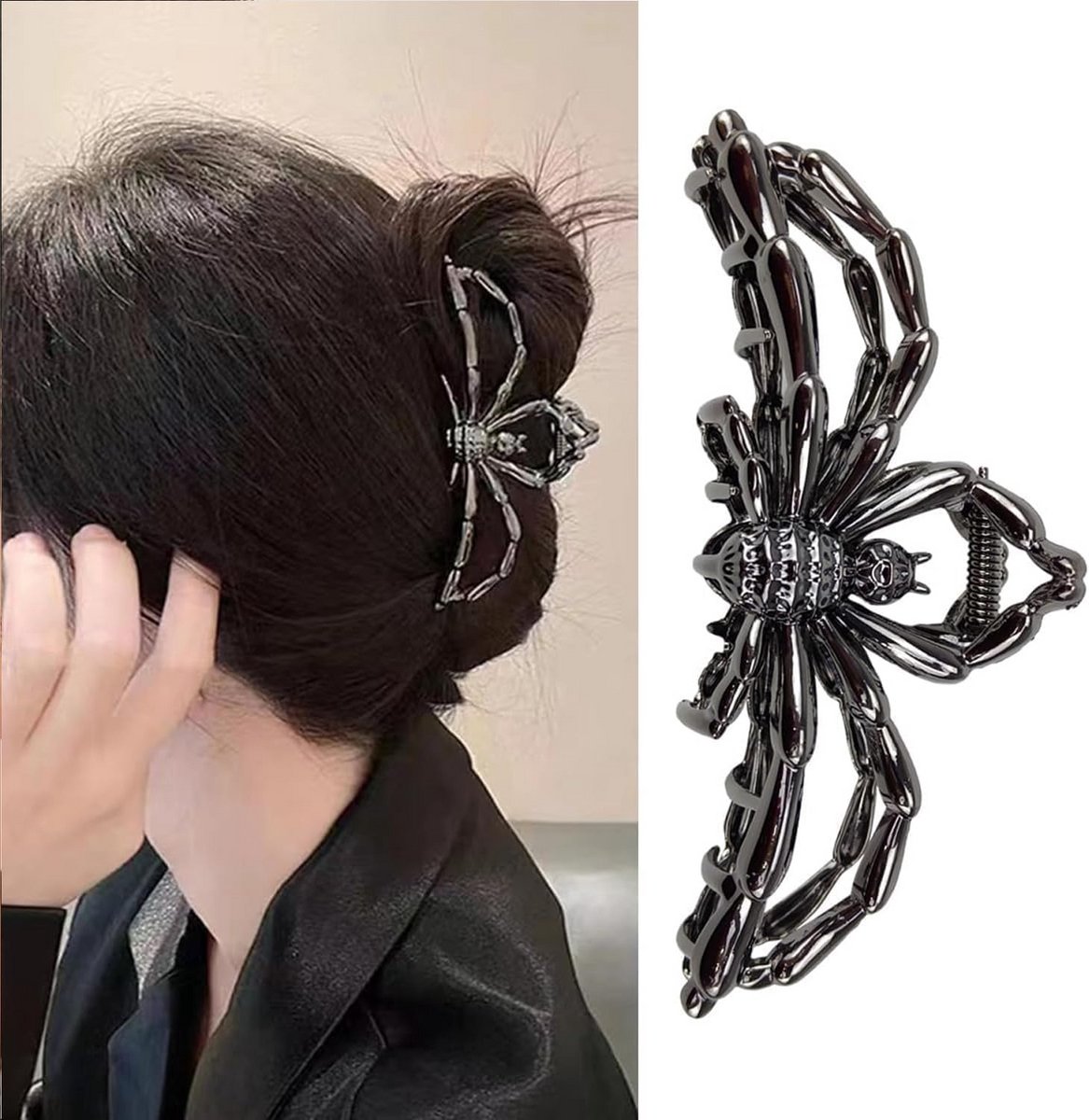 Grote Metalen Antislip Haarclip voor Dames - Accessoire voor Halloween en Feestjes