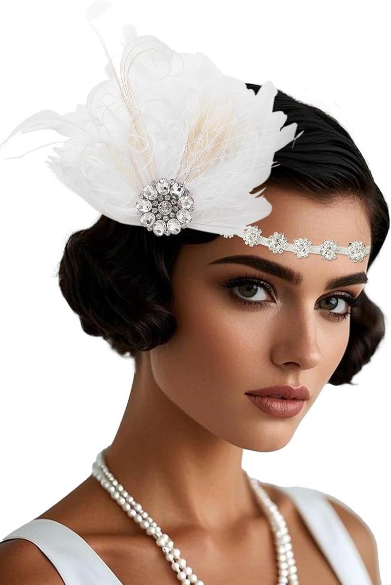 Feather Headband 1920s Flapper Stijl Gatsby Kostuum Accessoire Dames
