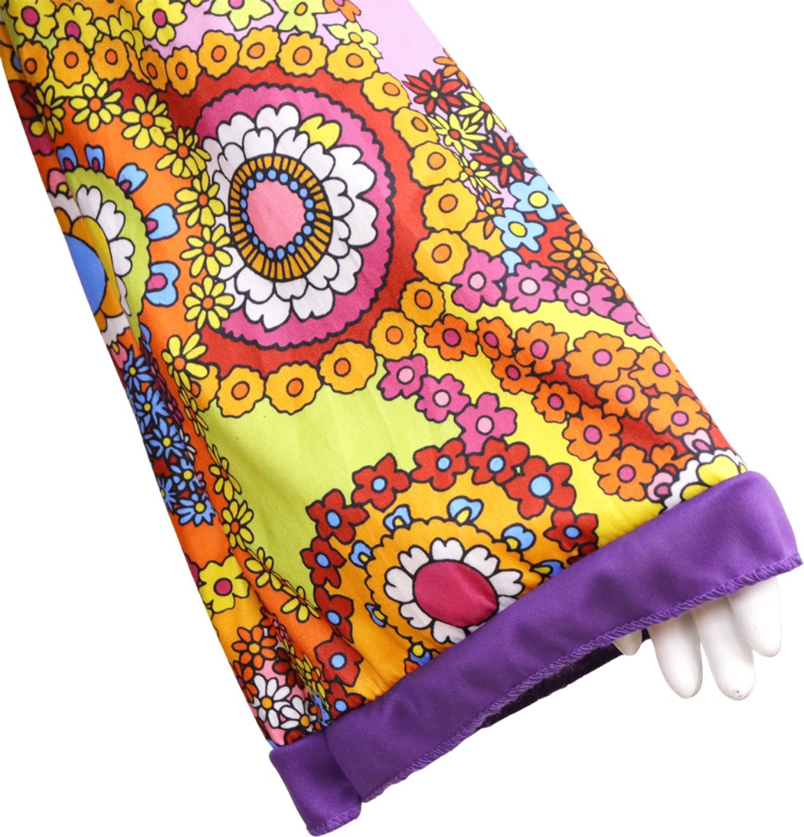 Joya Party® Hippie Jurk Dames met Vest & Hoofdband | Jaren 60 & 70 Flower Power Set | Stretch Lange Jurk | Verkleedkostuum Vrouw | Carnaval, Themafeest & Halloween | — afbeelding 17