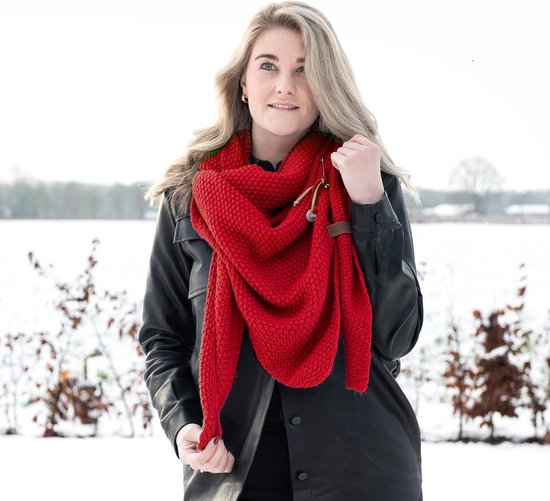 REDESS Grote gebreide sjaal voor dames, winter, warm, lang, kasjmierwol, dikke wintersjaal, grote dikke sjaal voor vrouwen, DARK GRIJS, Eén Maat