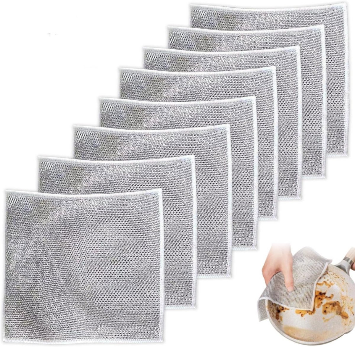 Multifunctionele Niet-Kras Draadvaatdoeken Set (20 stuks) - Voor Nat & Droog Gebruik