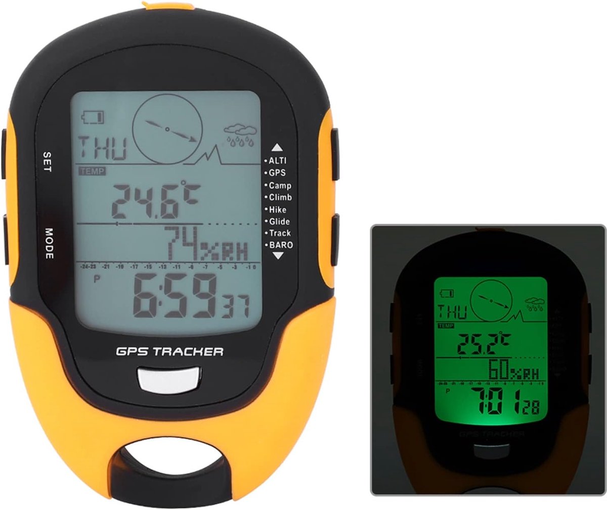 USB Oplaadbare Draagbare GPS Navigatie Ontvanger met Digitale Hoogtemeter - Barometer - Thermometer - Hygrometer - Mini Zaklamp voor Buitenactiviteiten