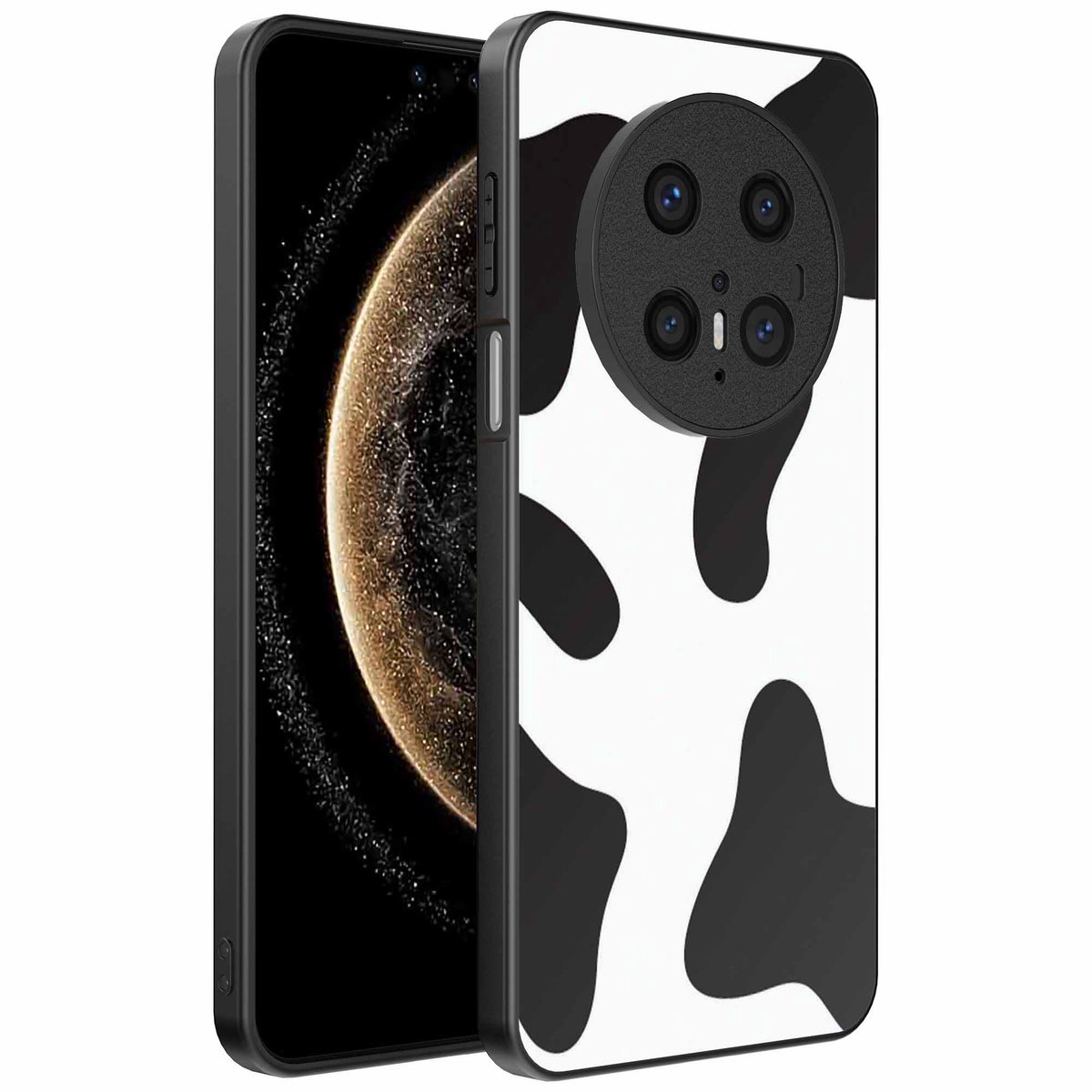 Geschikt voor Huawei Mate 70 Pro / 70 Pro Plus Telefoonhoesje met Koeienvlekken Opdruk - TPU Backcover Case With Cow Patches Design - Smartphonica geschikt voor Huawei Mate 70 Pro;Huawei Mate 70 Pro Plus