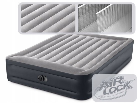 Intex Luchtbed Deluxe Kussensteun 203x152x42cm met ingebouwde Pomp van Intex — afbeelding 3