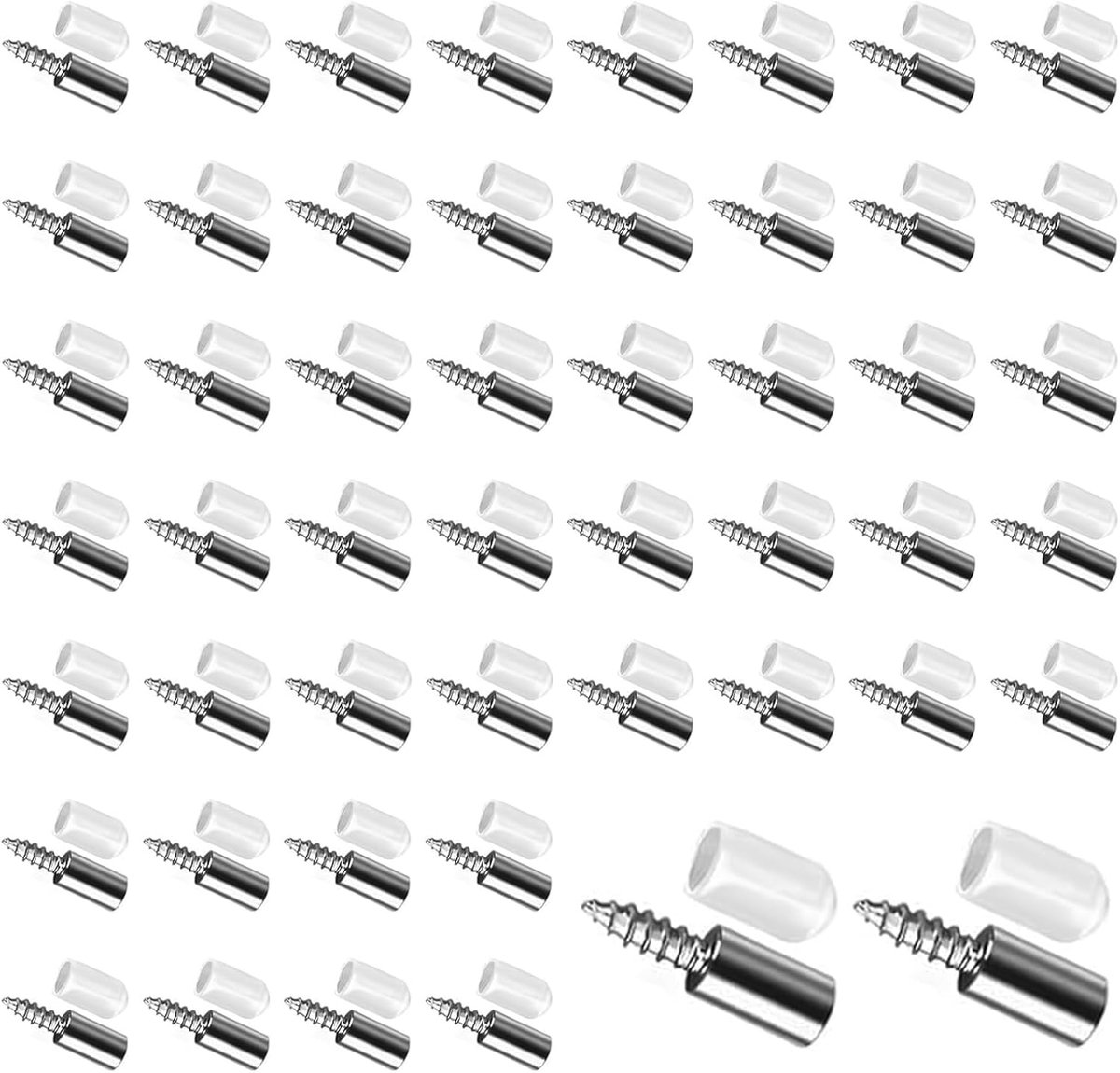 Pack van 50 Antislip Siliconen Planksteunen - 7.5 mm Schroef Plankhouders voor Meubels - Kasten - Boekenkasten en Tentoonstellingskasten