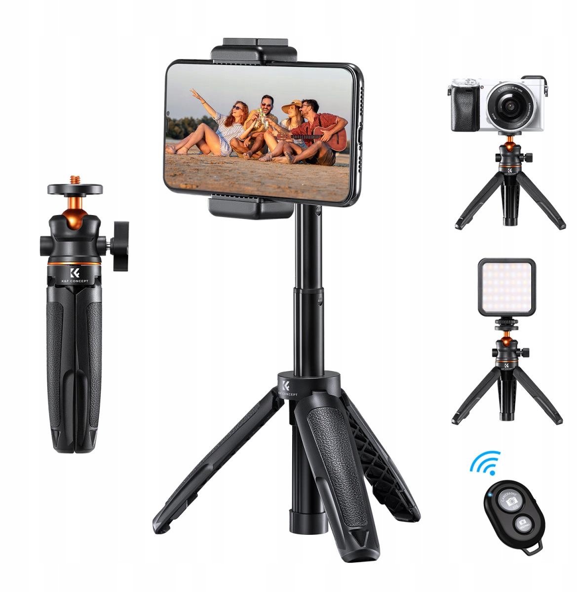 K&F Concept Selfie Stick Statief met Bluetooth Afstandsbediening